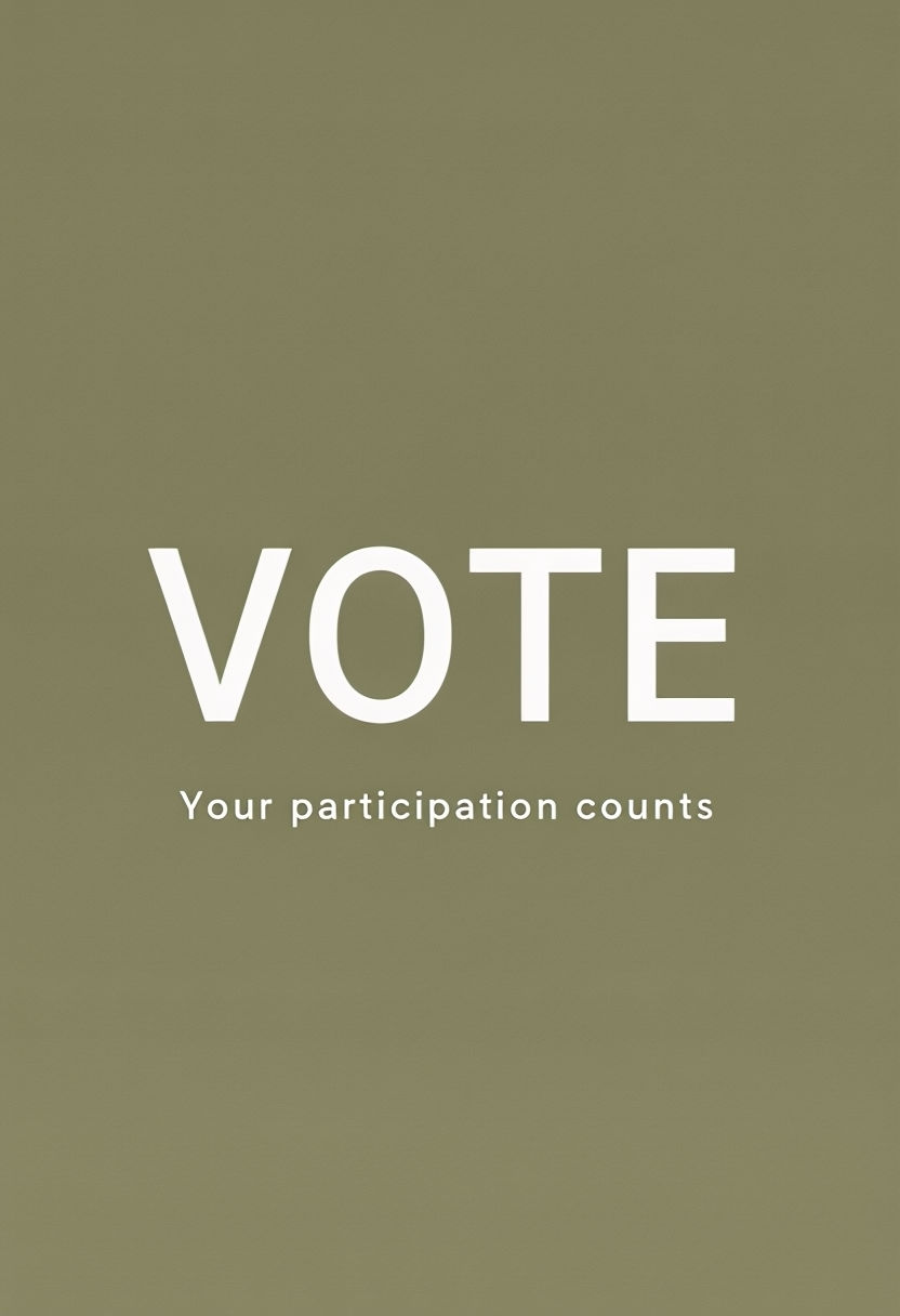 Minimalist Vote Invitation Card with Engaging Message