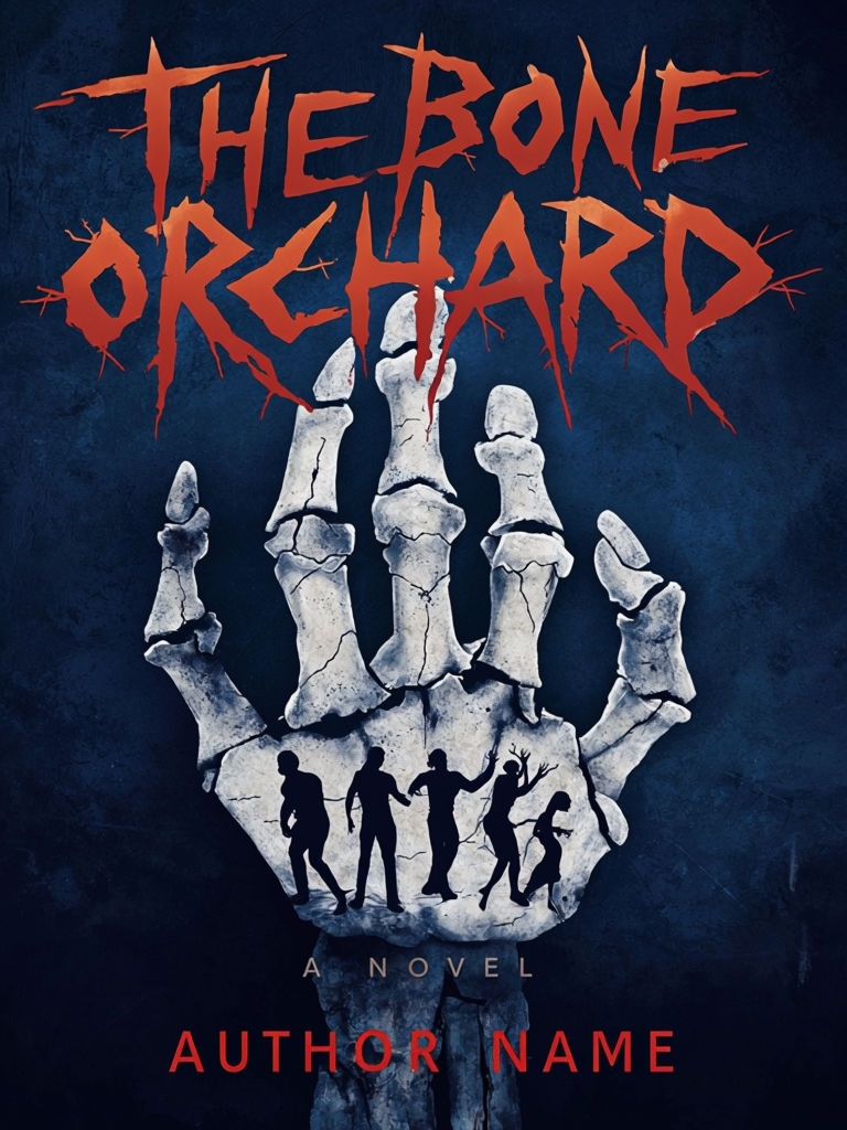 The Bone Orchard Eerie Dark Novel Cover Design for Ebook Cover