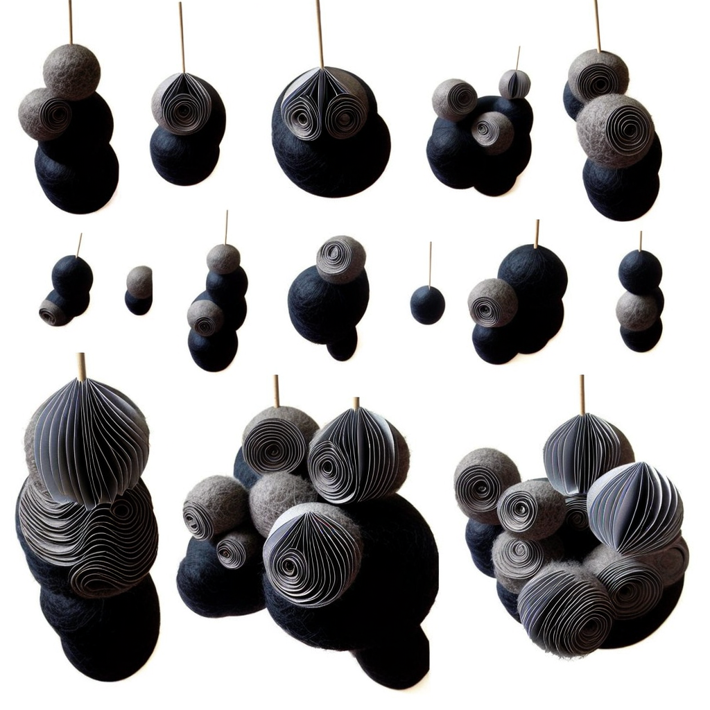 Paper rock paper cliff balls throw rug wool carpet shag sha... by bing bam boo Playground