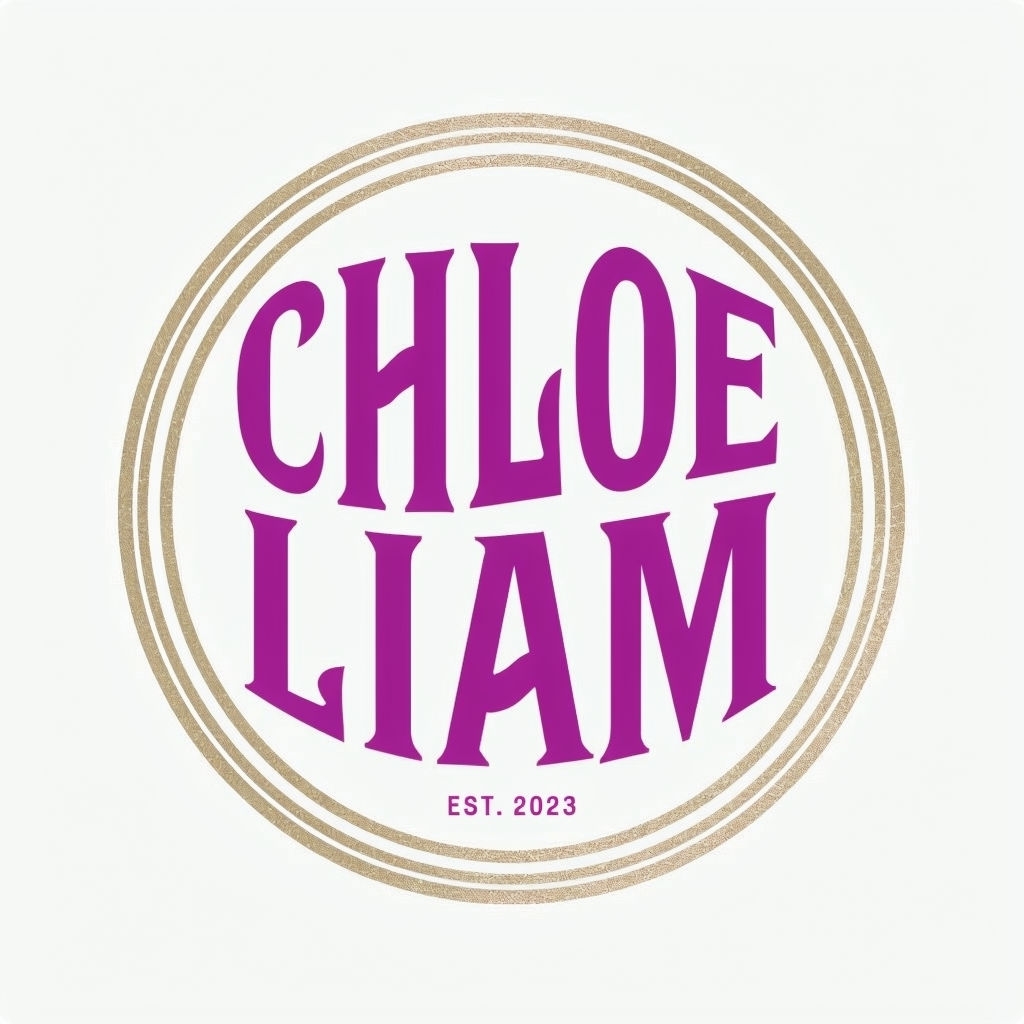 Bold Circle Frame Monogram for Chloe and Liam Names Design Monogram