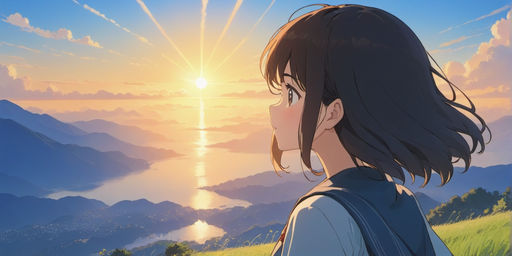 Generate anime ghibli art style of morning sun and sky by Putu Ananta ...