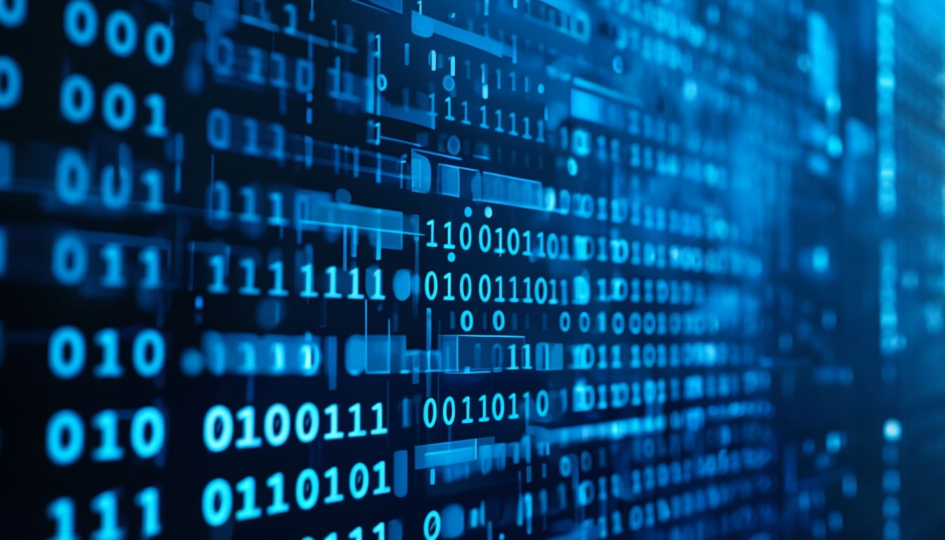 Futuristic Binary Code Digital Abstract Background Design Virtual Backgrounds