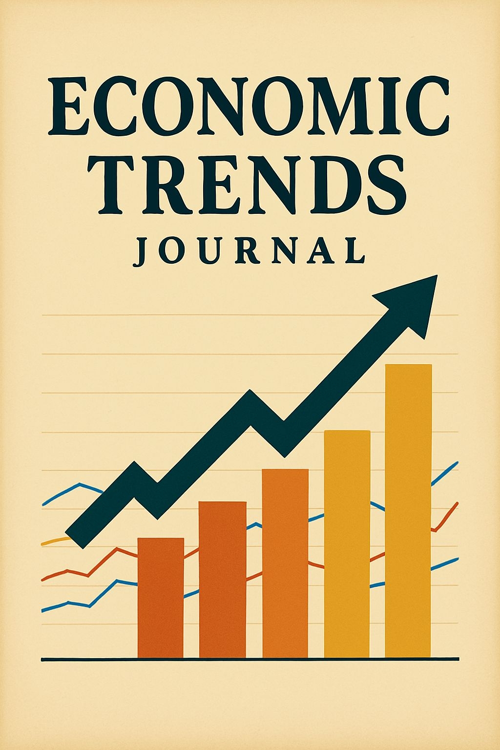 Minimalist Economic Trends Journal Cover with Graphs and Arrows EBook Cover