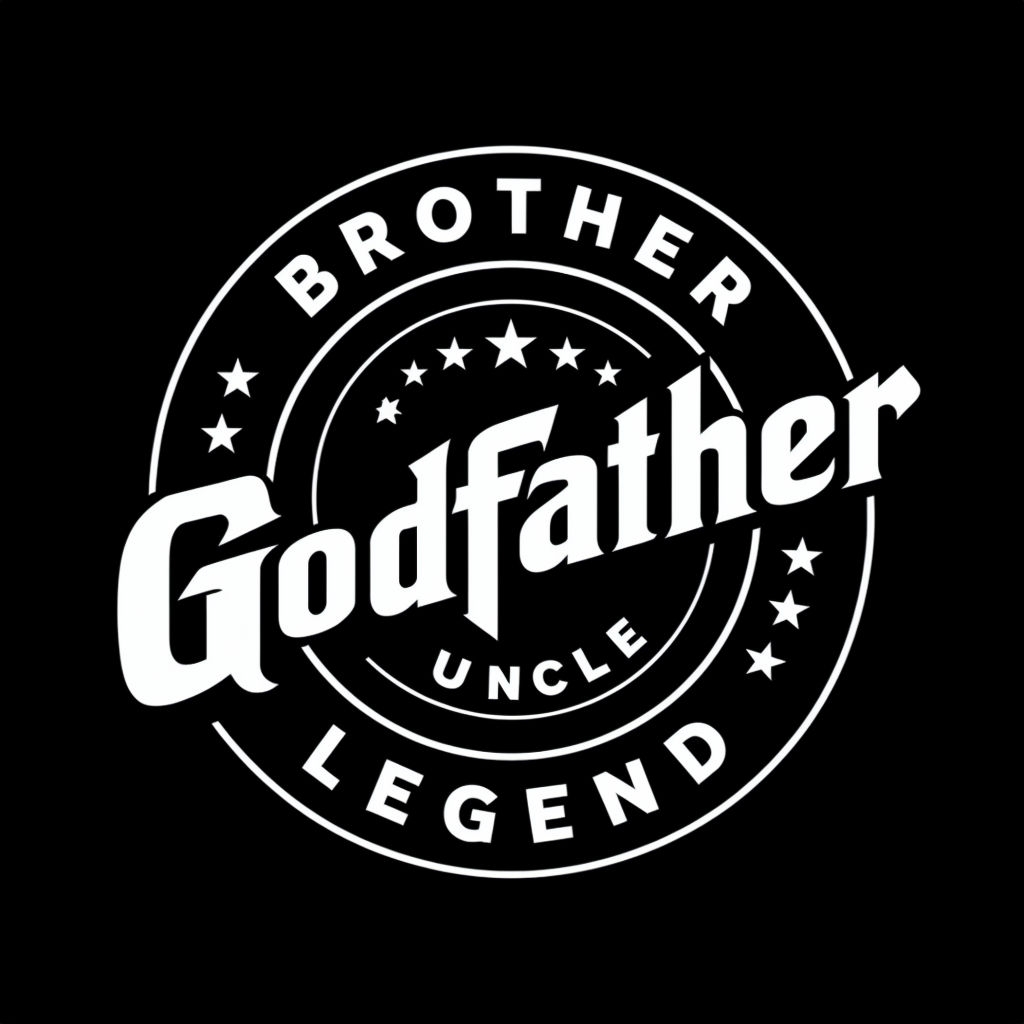 Bold Brother Godfather Uncle Legend Typography T-Shirt