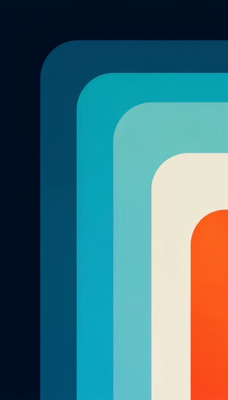 Retro Minimalist Gradient Rectangle Artwork for Mobile Wallpaper