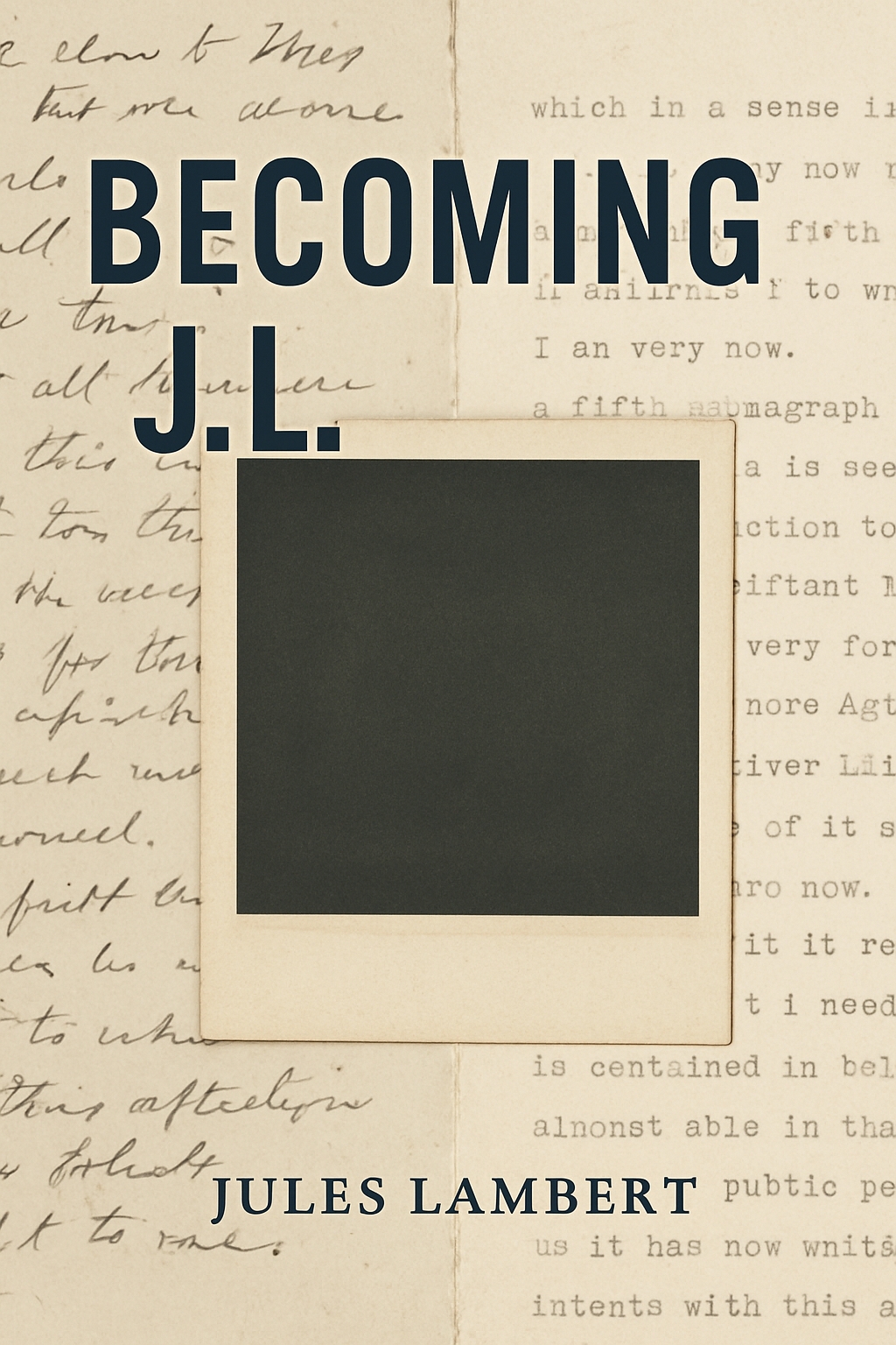 Vintage Aesthetic Book Cover Design for Becoming J.L. by Jules Lambert EBook Cover