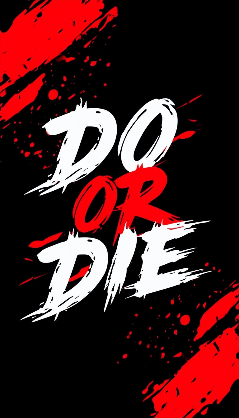 Bold Red and White 'Do or Die' Motivational Phone Case Cover