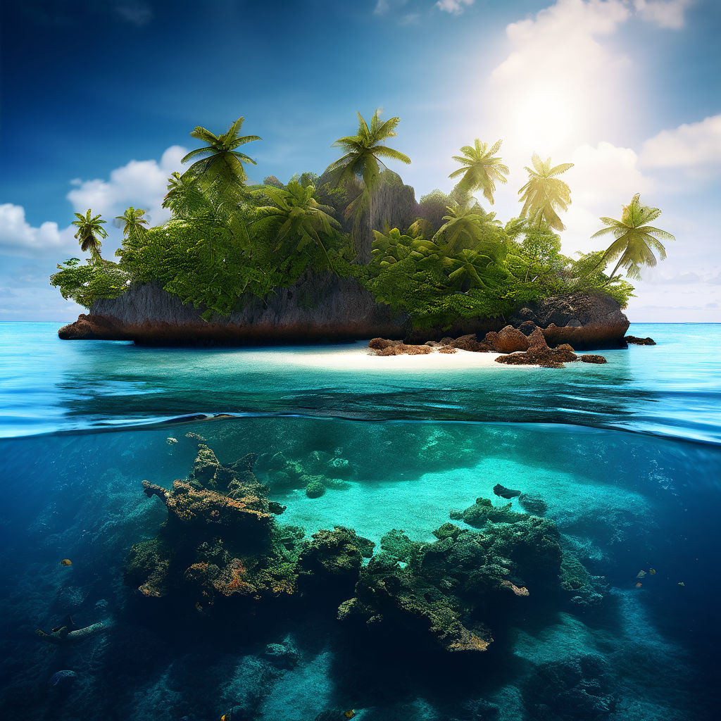 Kleine Insel im Pazifik mit exotischen Tieren by Timo Schinz Playground