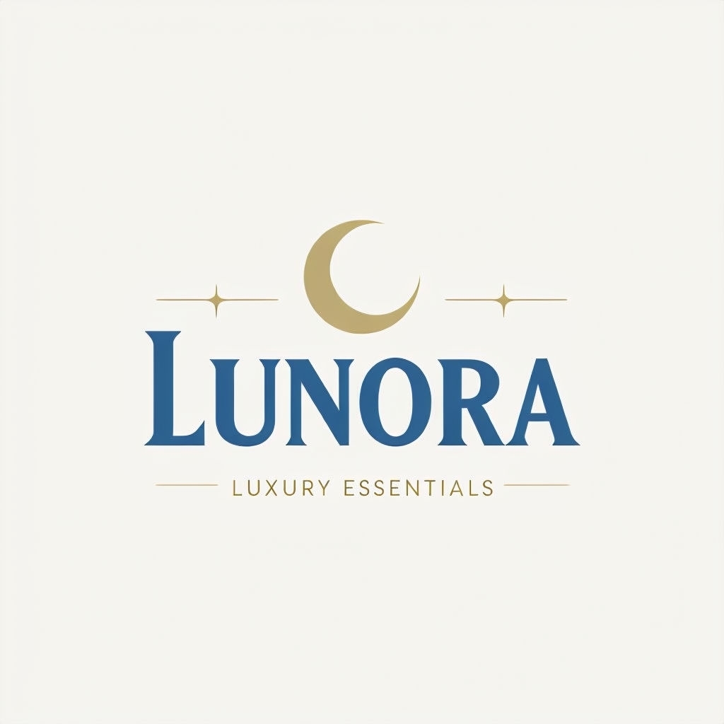Elegant Minimalist Lunora Logo with Crescent Moon Icon