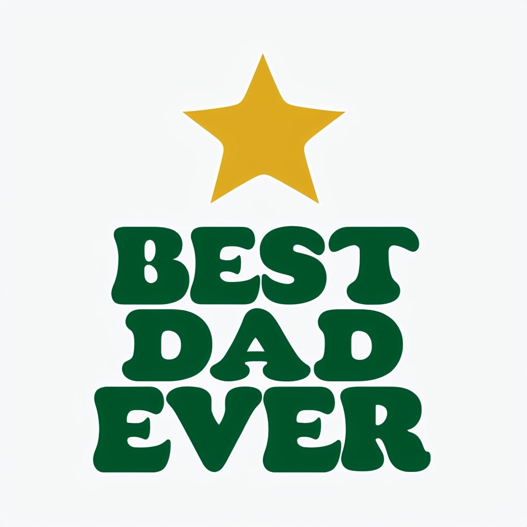 Bold Best Dad Ever Graphic Design for Celebratory Mug