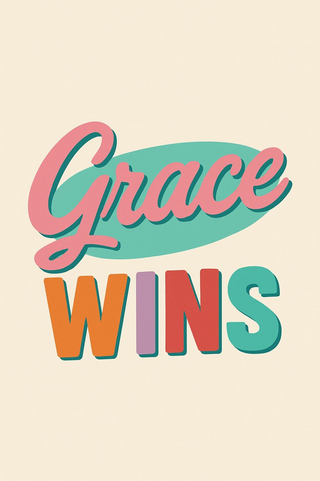 GRACE WINS RETRO POSTER