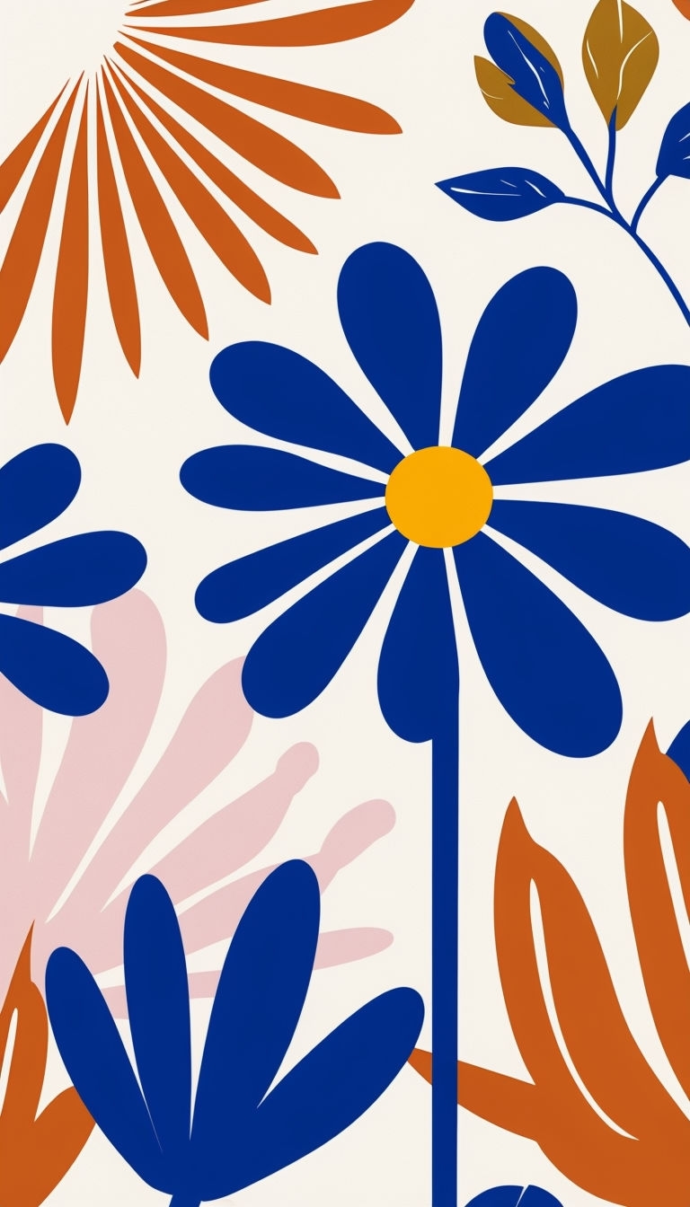 Vibrant Modern Abstract Floral Design for Phone Case Cover