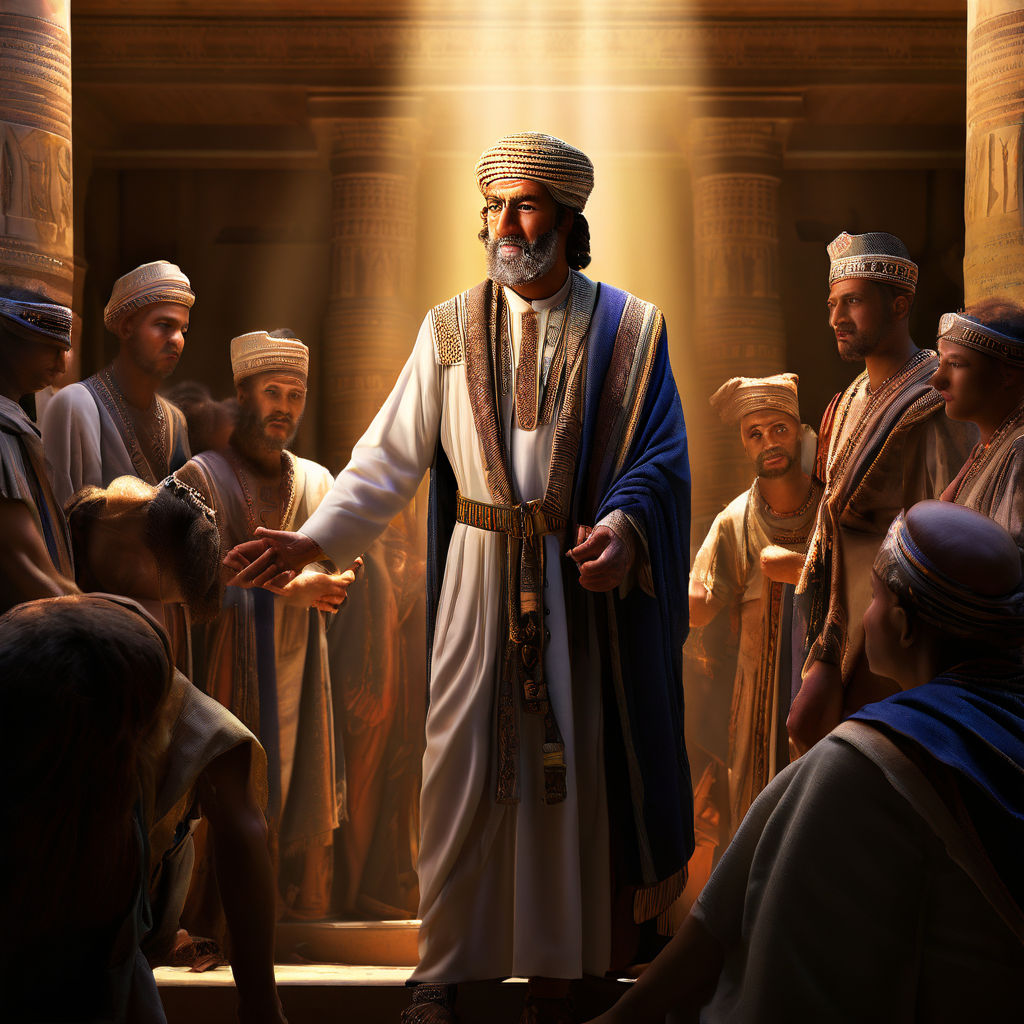 6. A scene of Joseph working as governor of Egypt by Zeilton Brito ...