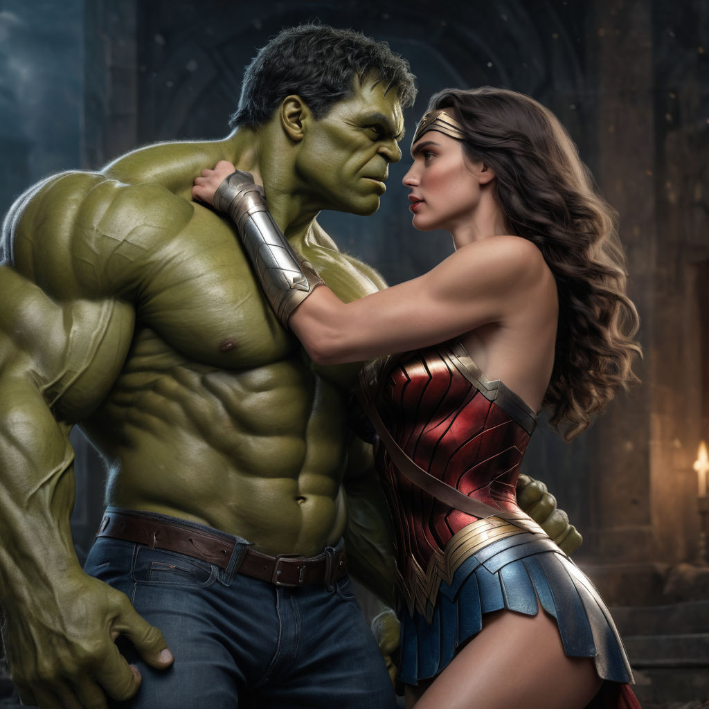 The hulk kissing She Hulk