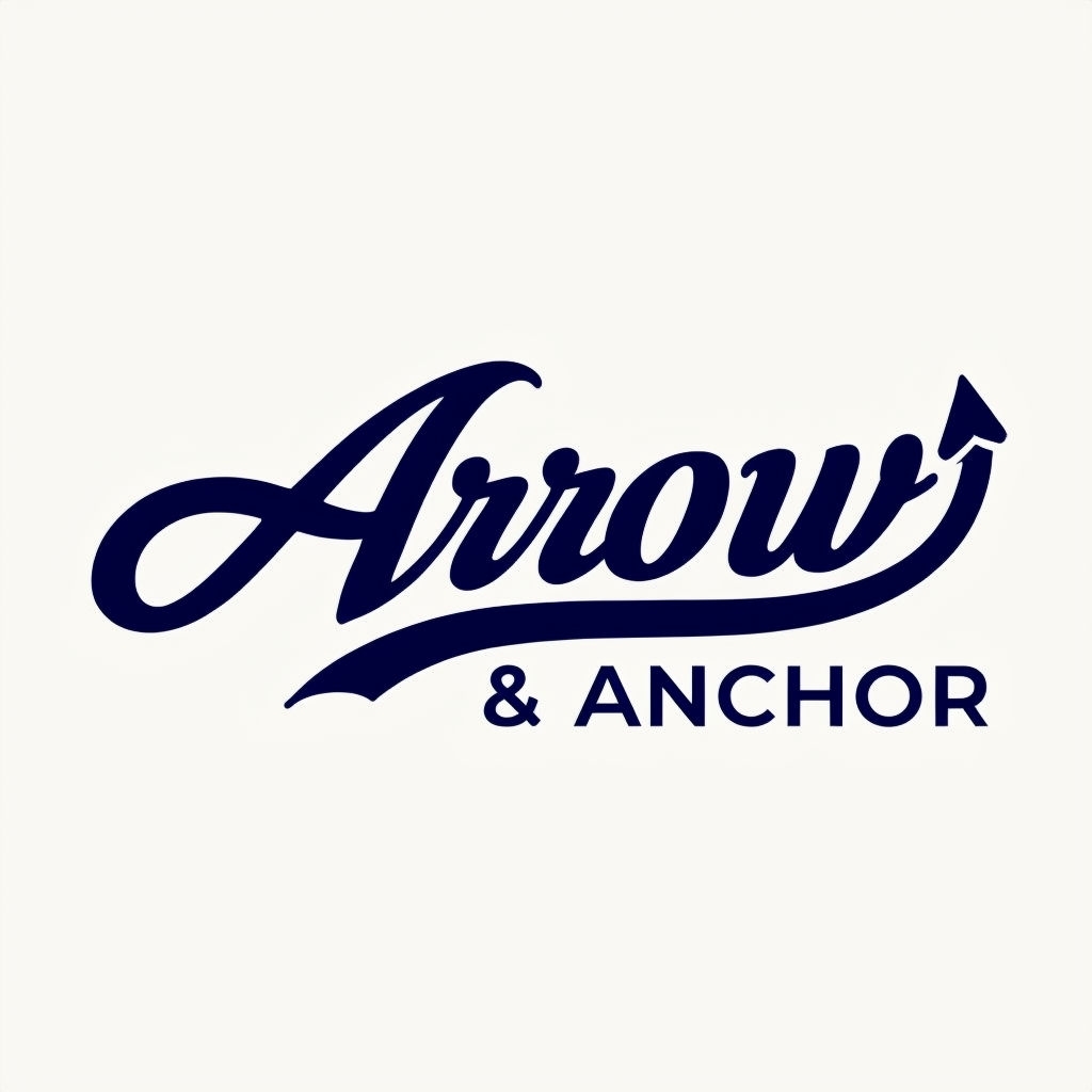 Elegant Arrow & Anchor Vector Logo Design for Brand Identity Logo