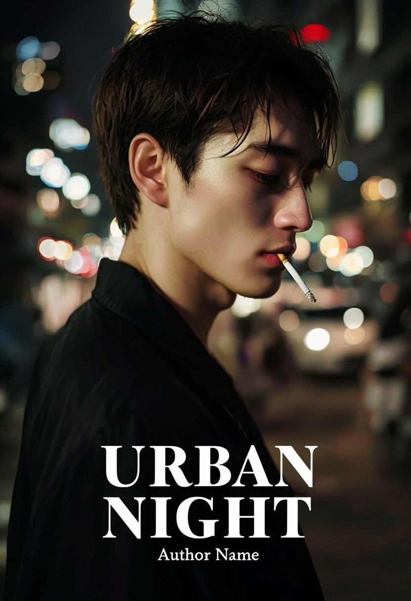 Contemplative Urban Night Portrait of a Young Man EBook Cover