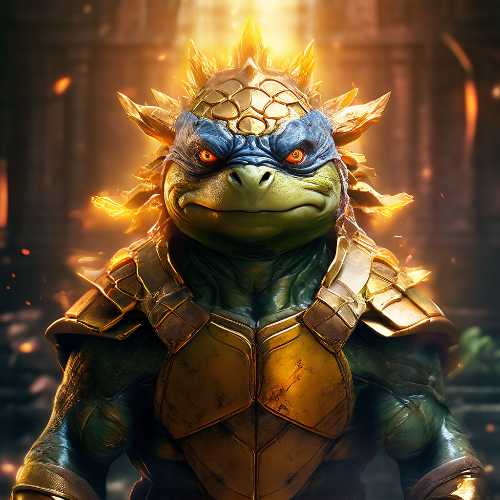 Leonardo the mutant Ninja Turtle as super sayan by Maximilian W ...