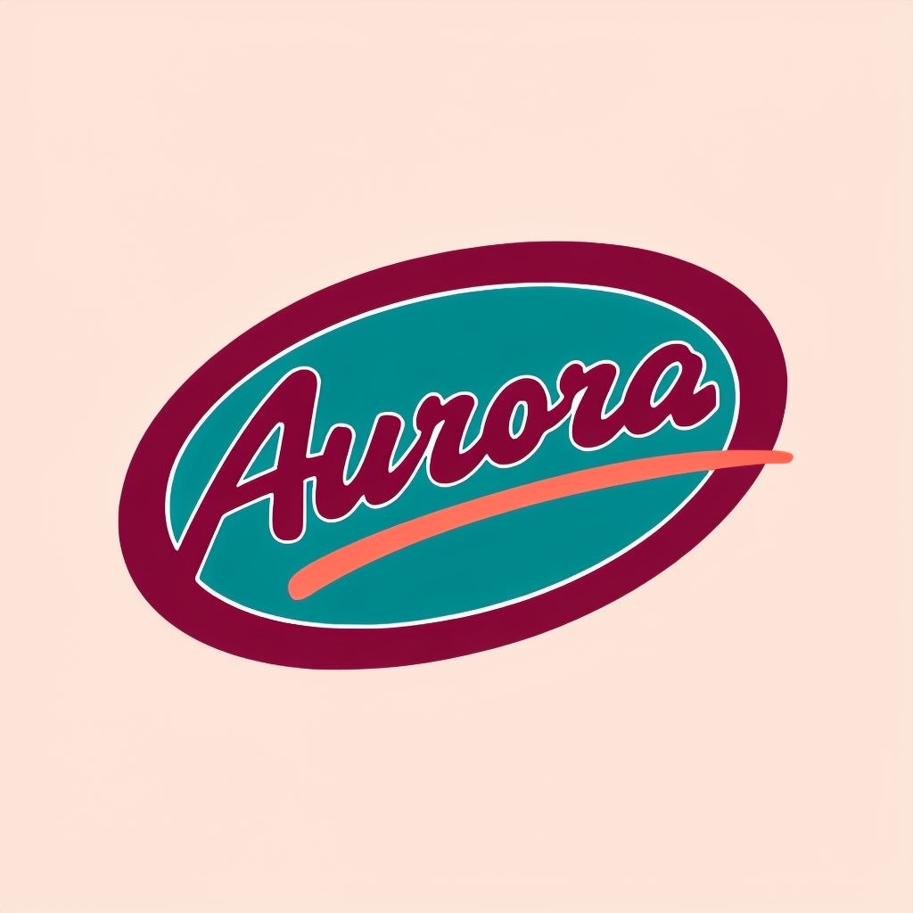 Modern Minimalist Aurora Logo with Vibrant Colors