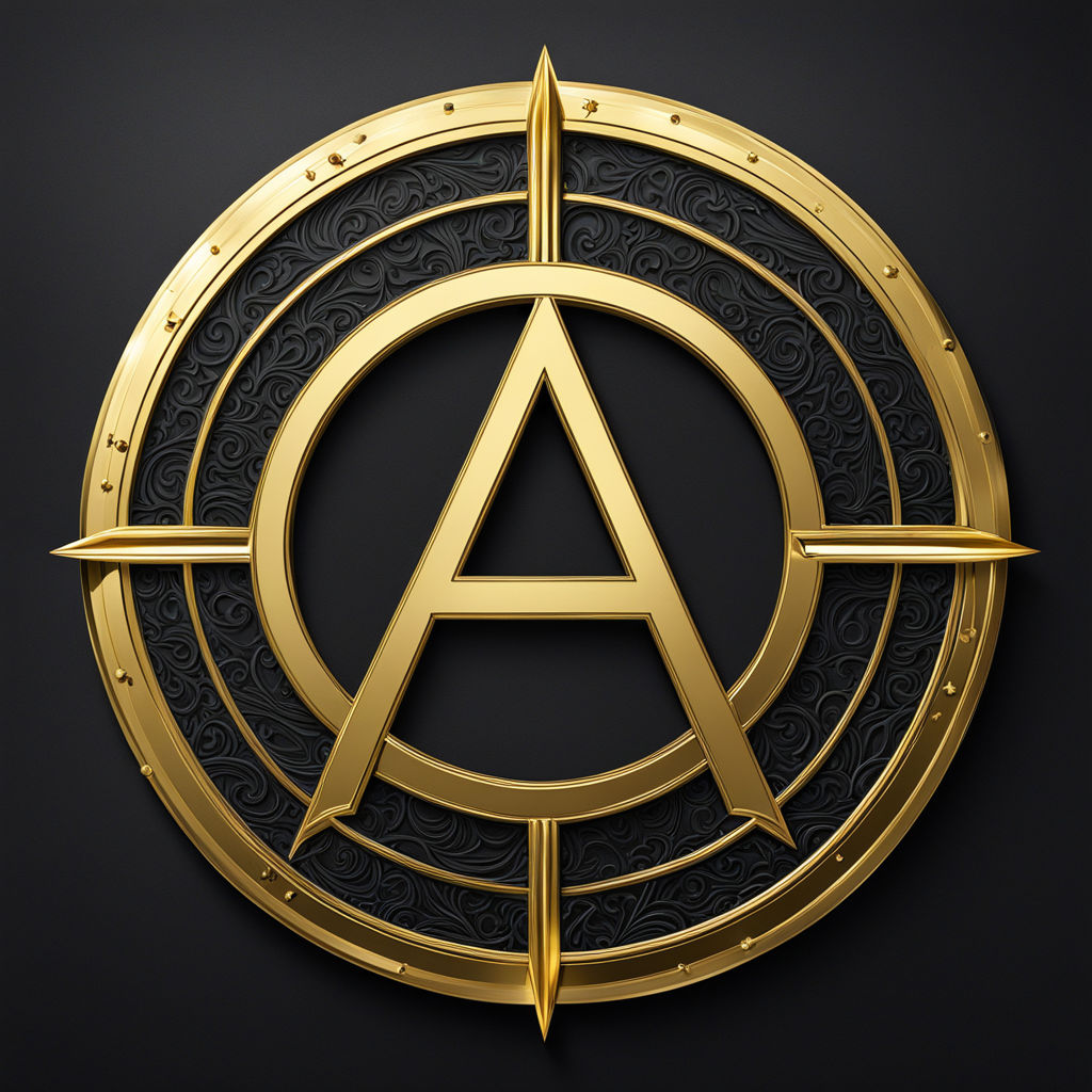 A procrastination symbol with gold details by Keiton Antunes - Playground