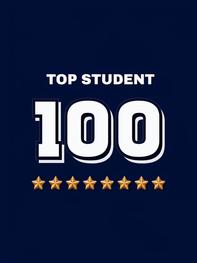 Top Student 100 Achievement Celebration Minimalist T-Shirt