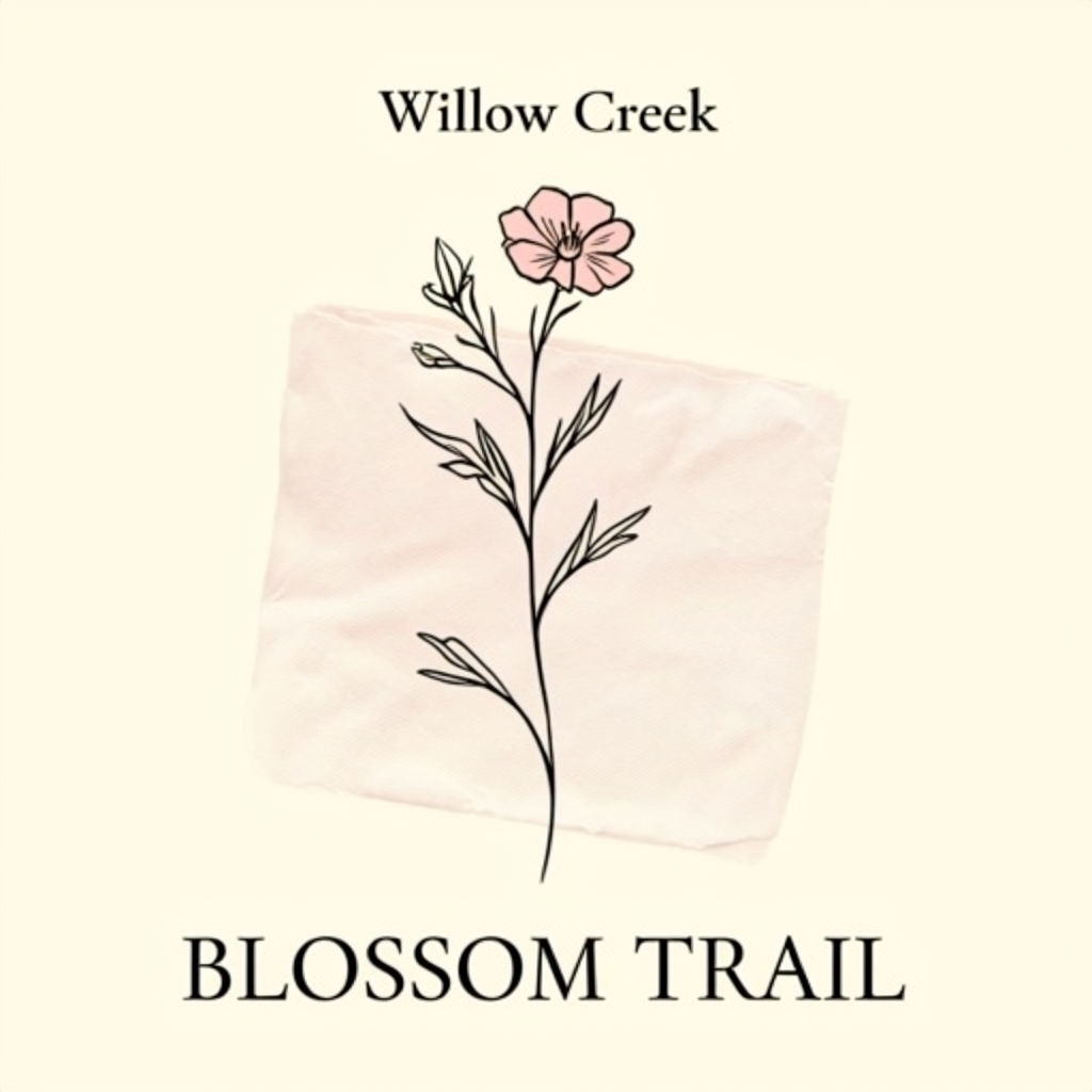 Delicate Blossom Trail Album Art for Indie Folk Music Spotify Album Cover