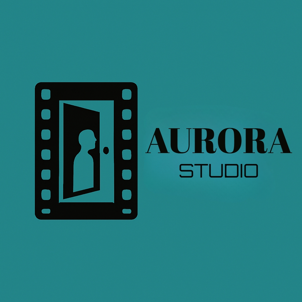 Minimalist Aurora Studio Film Strip Logo Design