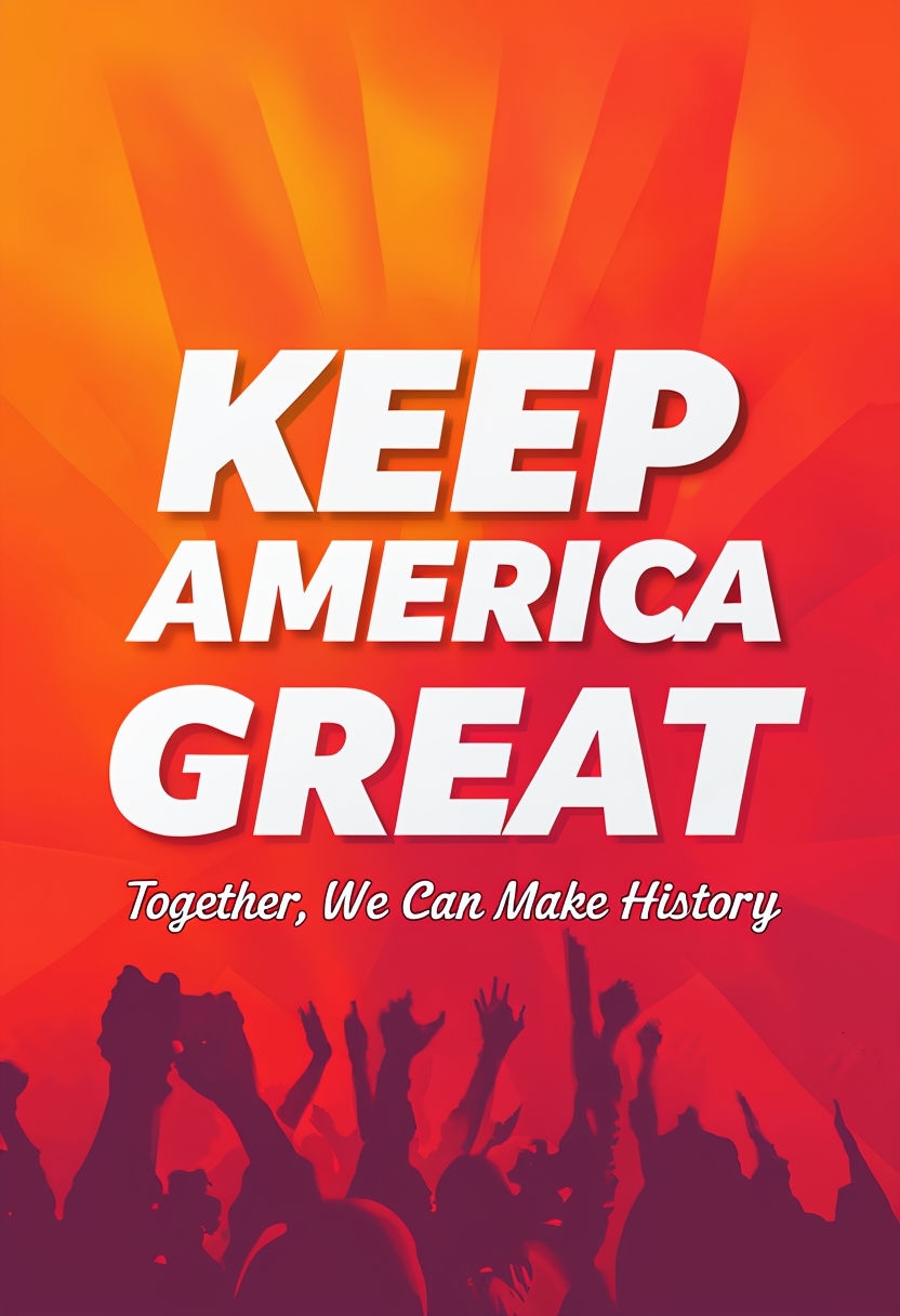 Motivational "Keep America Great" Supporter Card Design