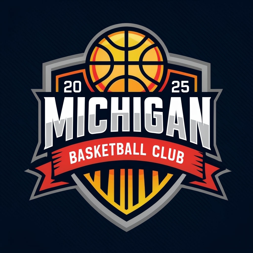 Vibrant Michigan Basketball Club Logo Design for 2025