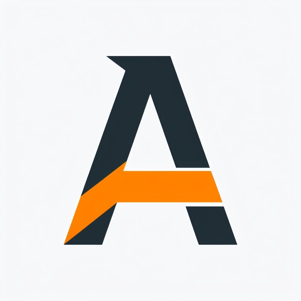Bold Modern Geometric Letter A Monogram Design