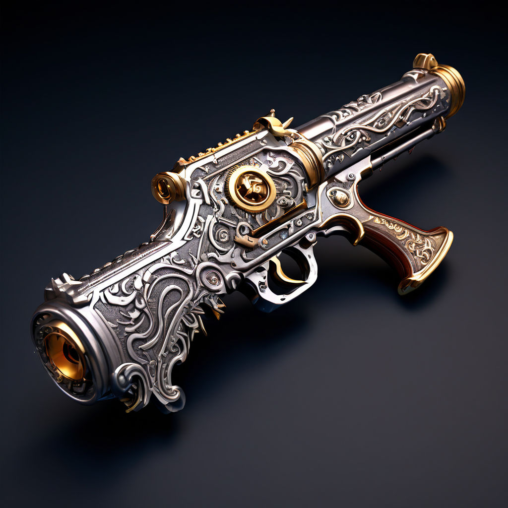 Silver flintlock-style gun for artificer by Alexander Stoner - Playground