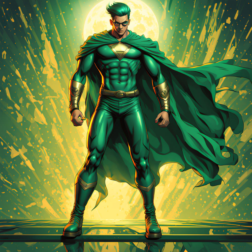 South Asian superhero flaunting a slender towering silhouett... by ...