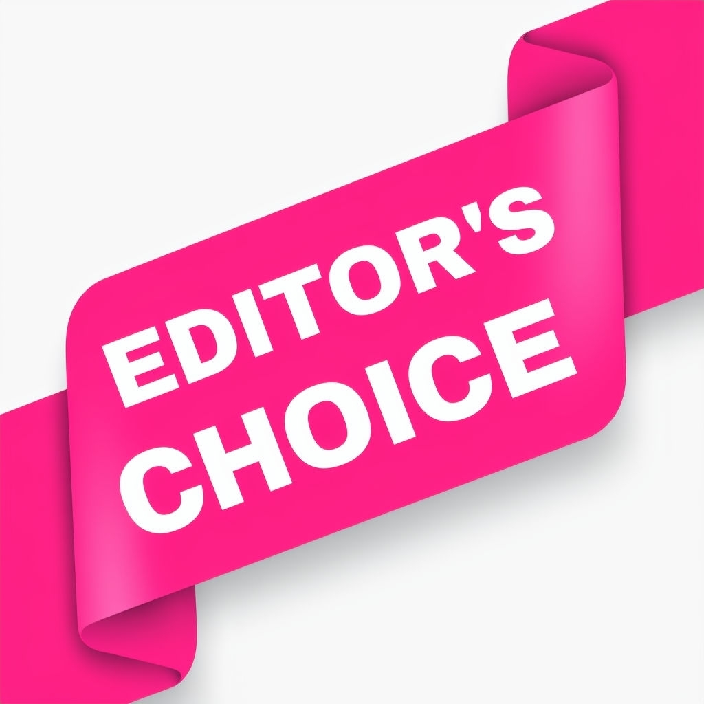 Bold Magenta Editor's Choice Banner Graphic Design Social Media Post