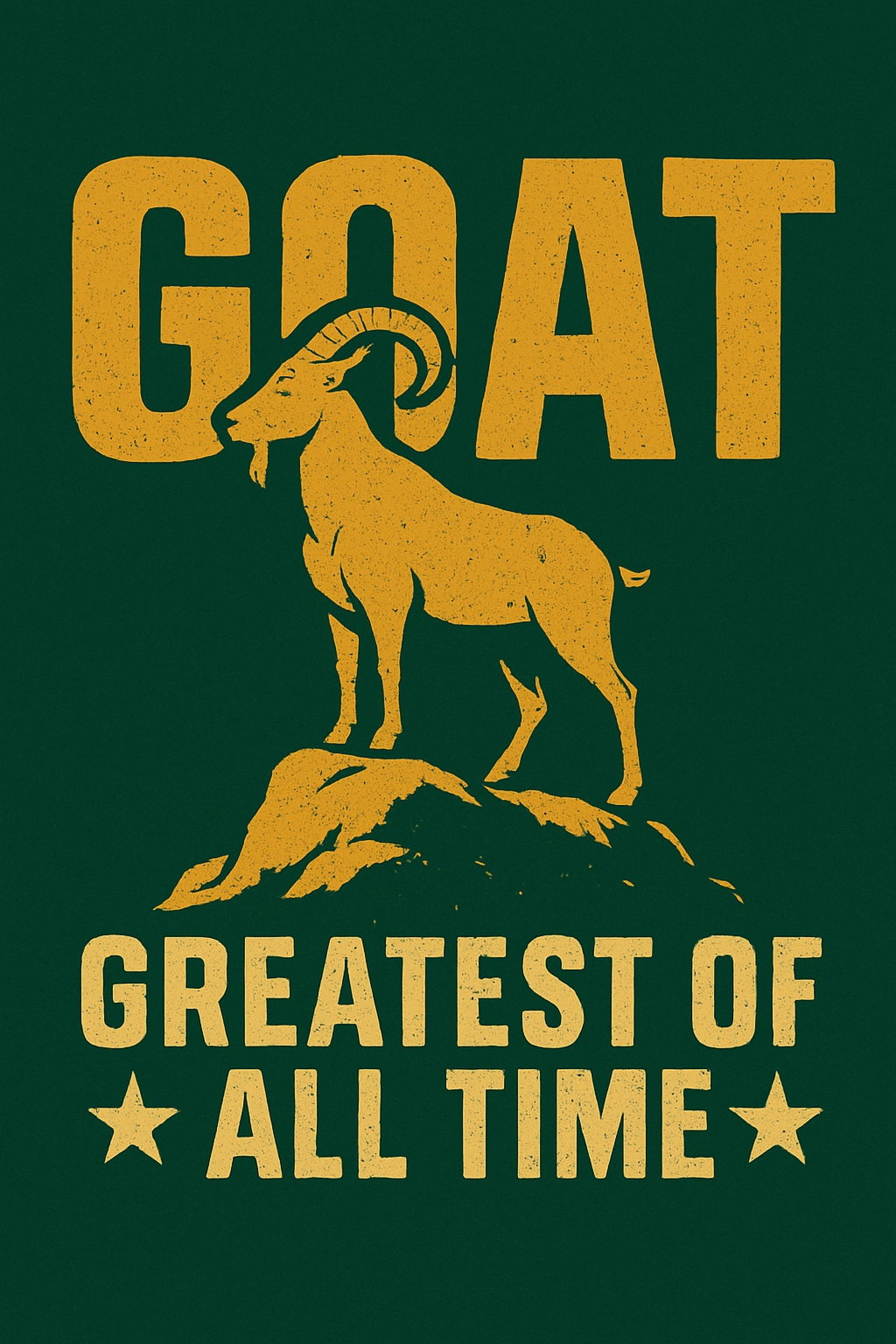 Vintage GOAT Illustration with Motivational Text T-Shirt