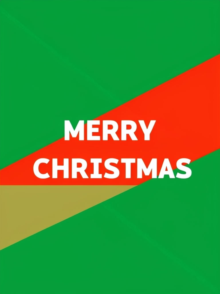 Minimalist Merry Christmas Graphic Design with Triangles Card