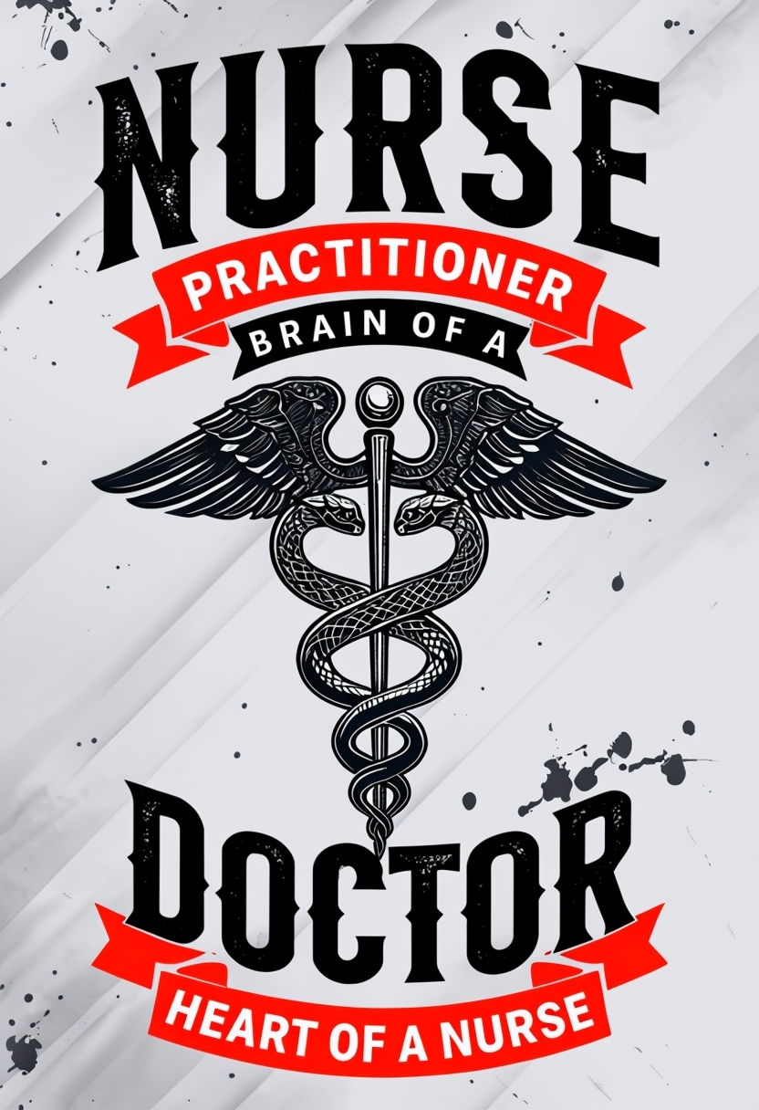 Vintage Nurse with Caduceus Symbol Motivational T-Shirt