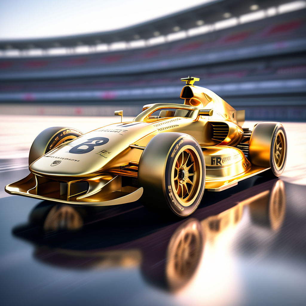 Photo-realistic F1 racing token from a driver with helmet go... by A ...