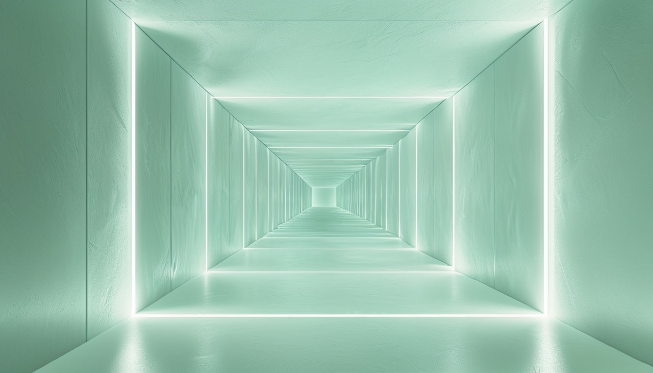 Tranquil Geometric Tunnel Illustration for Virtual Backgrounds