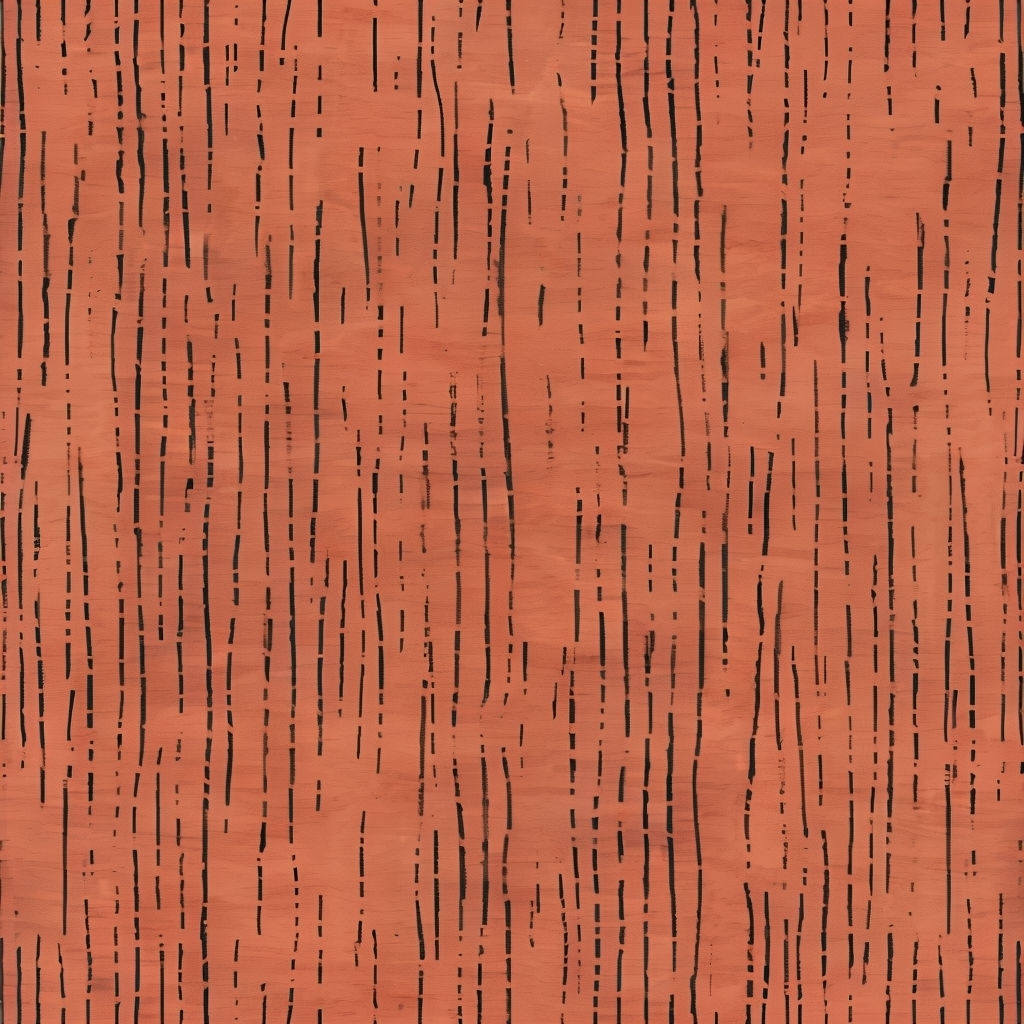 Intricate Terracotta Vertical Lines Seamless Pattern Design