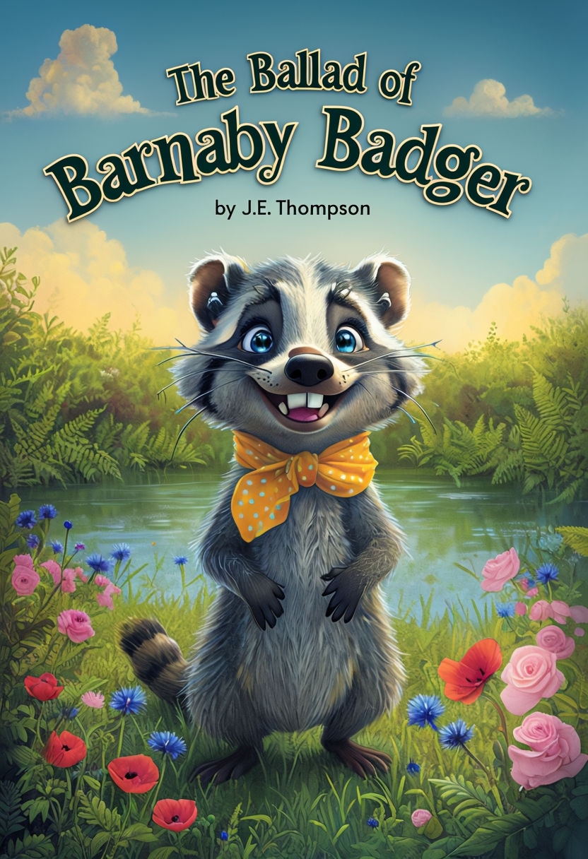 The Ballad of Barnaby Badger Vibrant Children's Book Cover