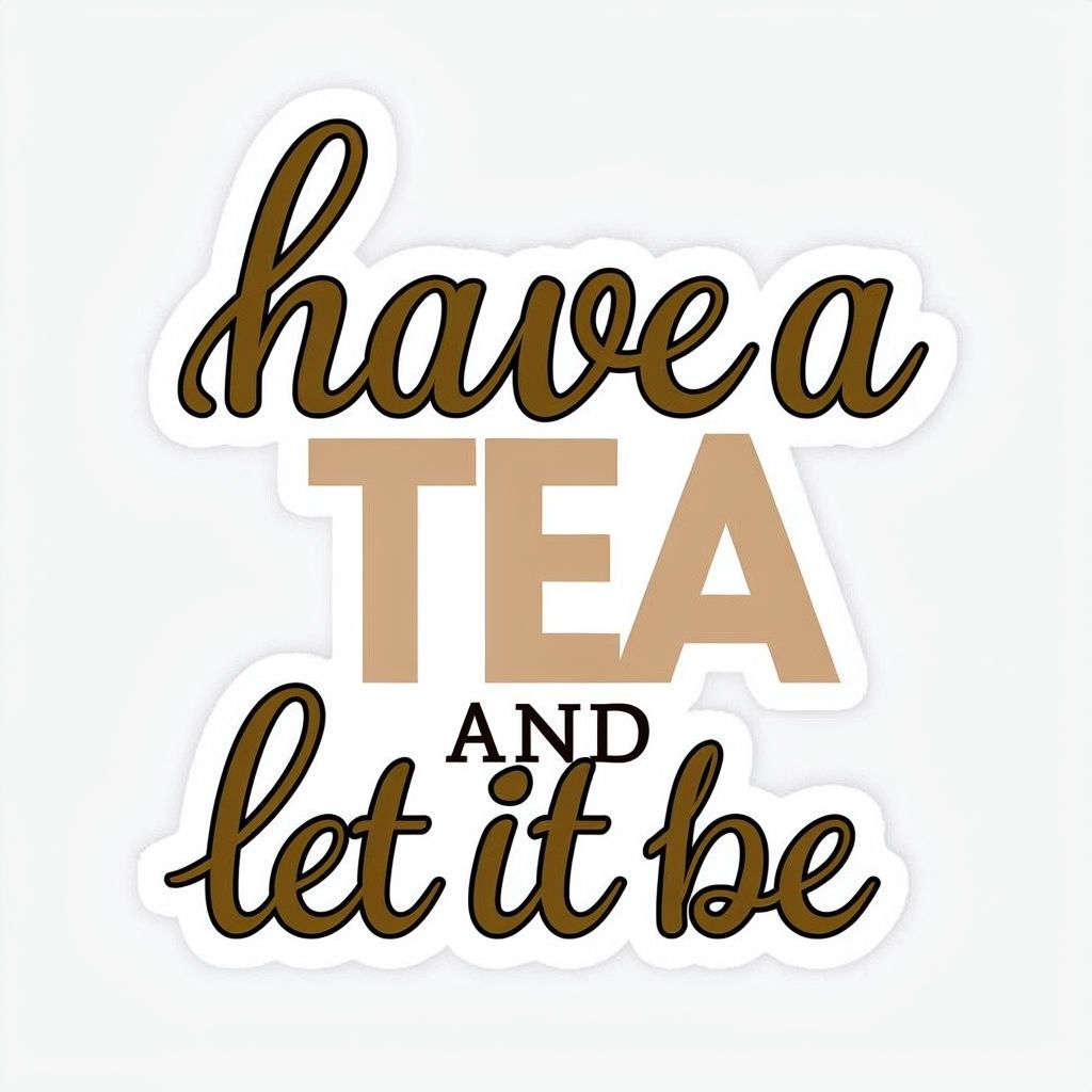 Have a Tea and Let It Be Motivational Sticker