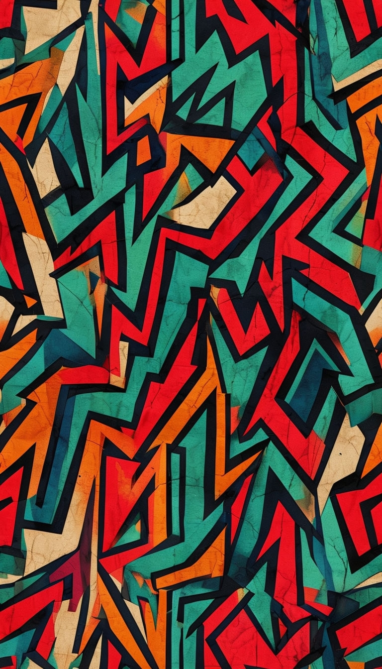 Vibrant Geometric Zigzag Colorful Pattern Phone Case Cover