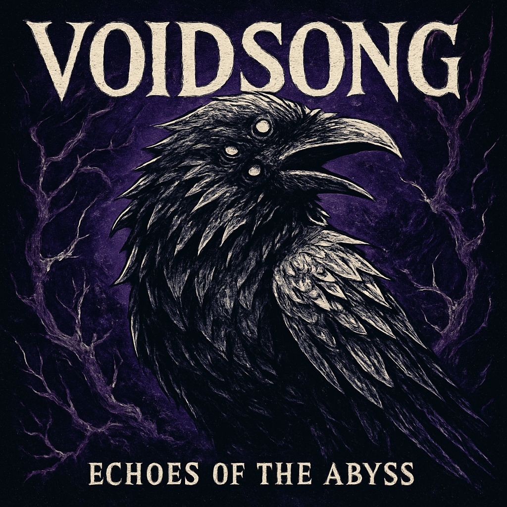 Gothic Crow Artwork with Surreal Elements for Dark Music Album Cover