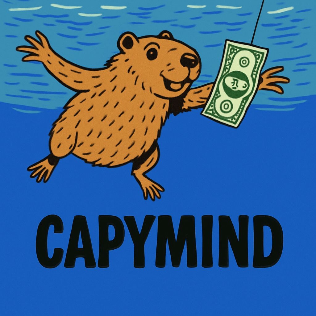 Cheerful Groundhog with Dollar Bill Cartoon T-Shirt