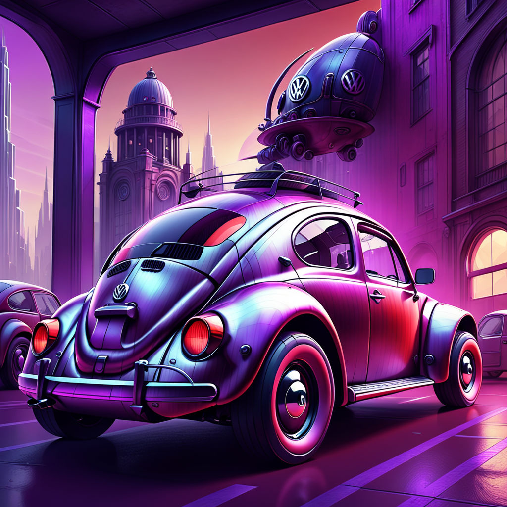 A Volkswagen beetle profiles ultra aerodynamic futuristic de... by ...