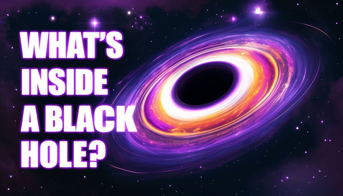 Vivid Black Hole Artwork with Neon Accretion Disk Social Media Post