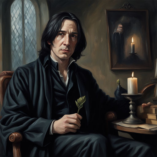 Handsome and young Severus Snape as the motive of an oil pai... by Kira ...