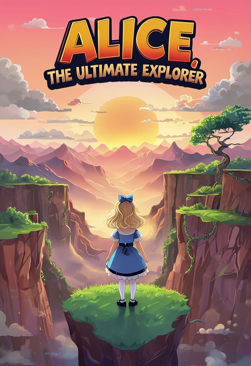 Adventurous Alice in a Dreamlike Landscape EBook Cover