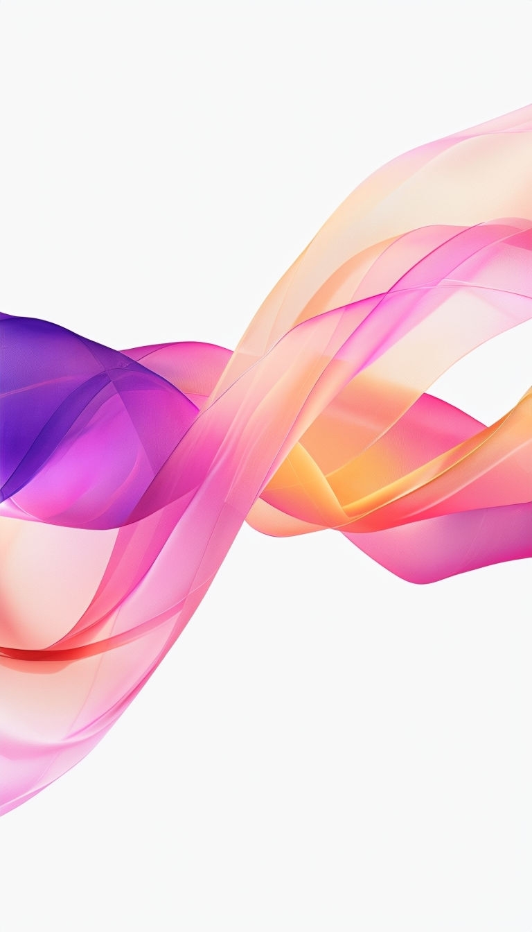 Vibrant Abstract Flowing Ribbons Digital Art Mobile Wallpaper - Playground