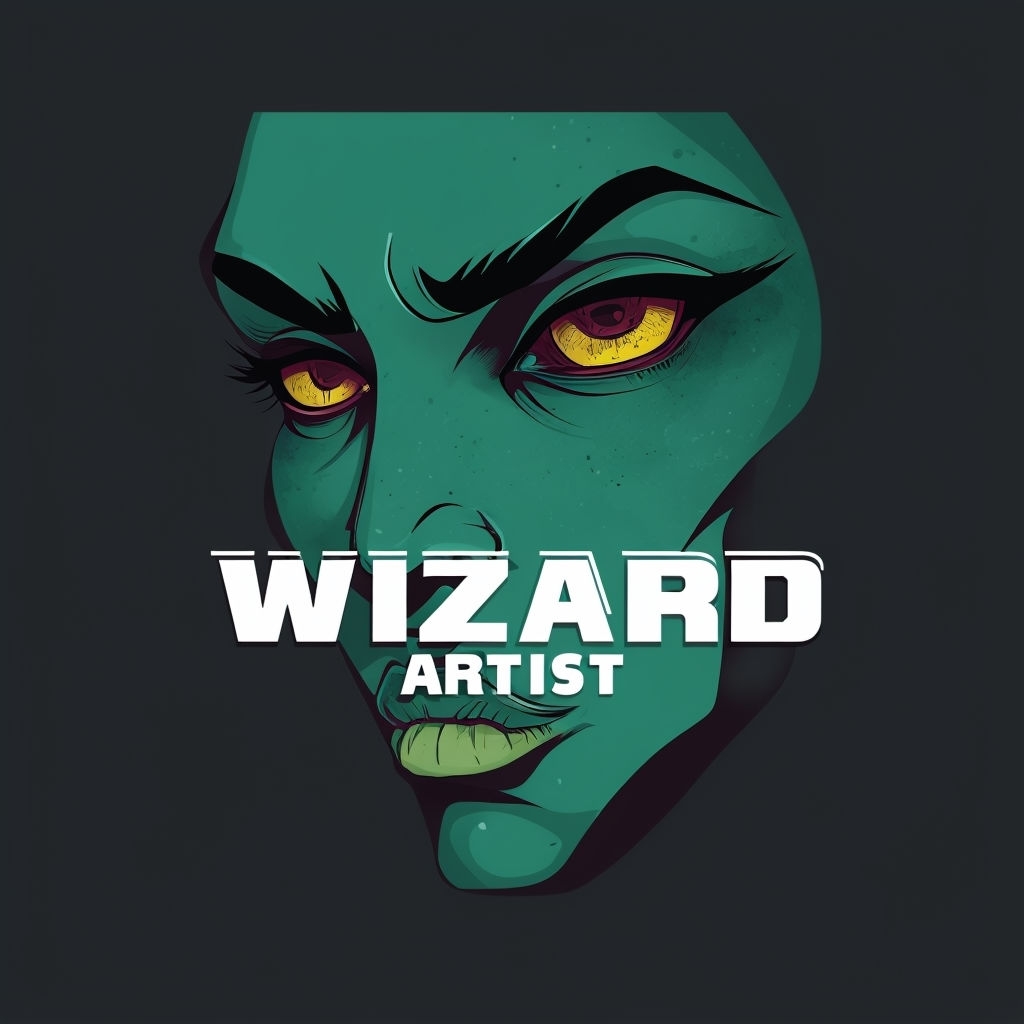 Surreal Teal Face Wizard Artist Digital Artwork Album Cover