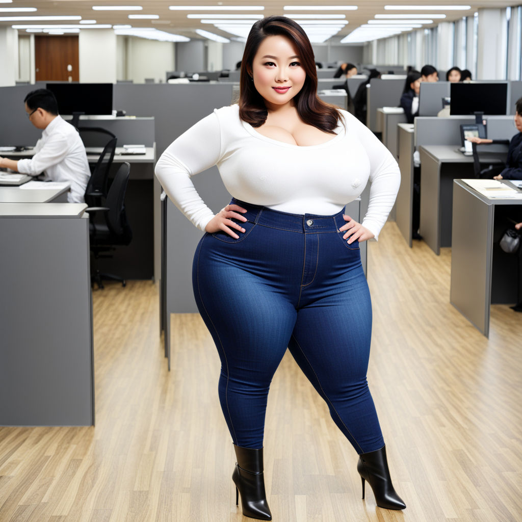 A colossal-sized Japanese woman